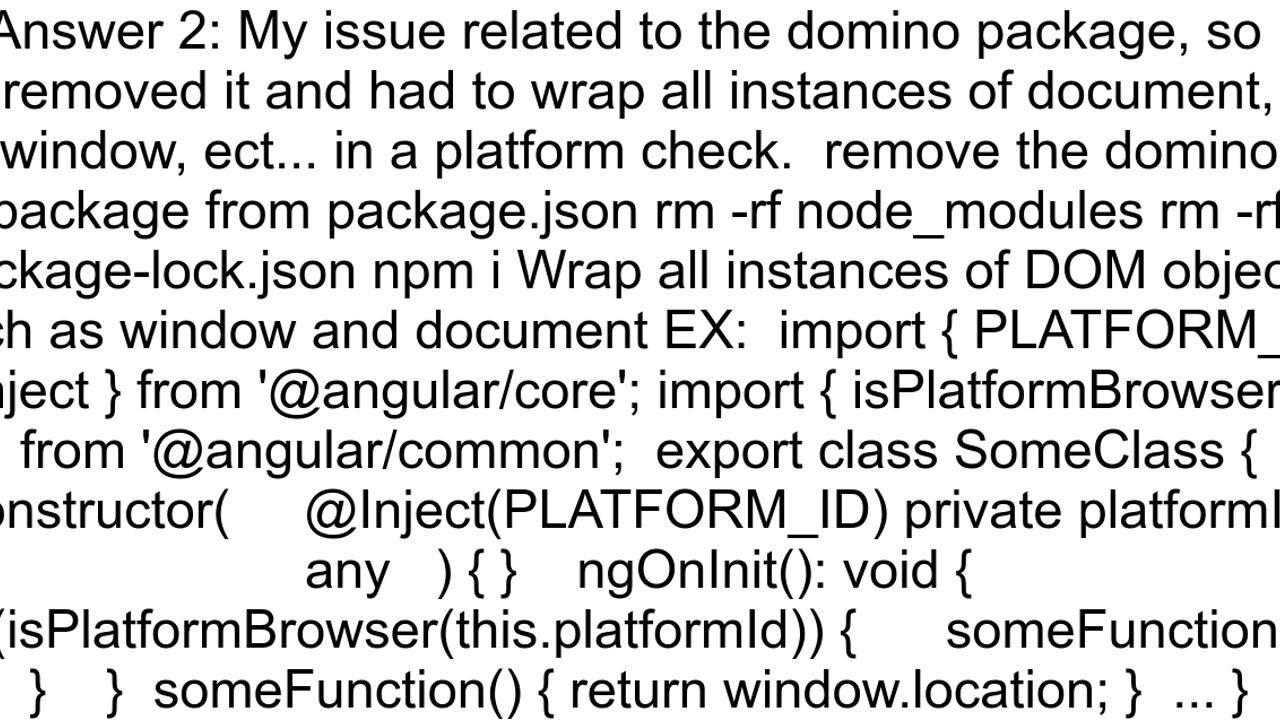 Angular SSR error Righthand side of 39instanceof39 is not an object