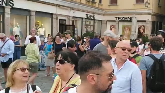 Venezia campo San Geremia davanti la sede della Rai,