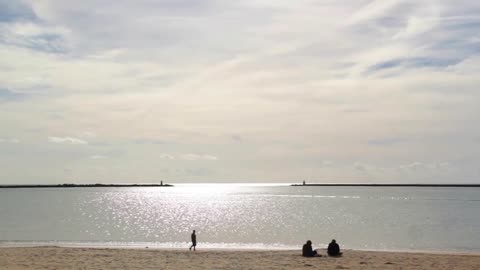 Beautiful beach in Ferragudo, Lagoa, Algarve, Portugal. Free stock footage