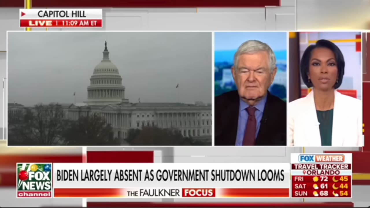 Newt Gingrich (youtube) : Of Government Shutdowns and Pork Barrel; CR Reduced to 116 Pages