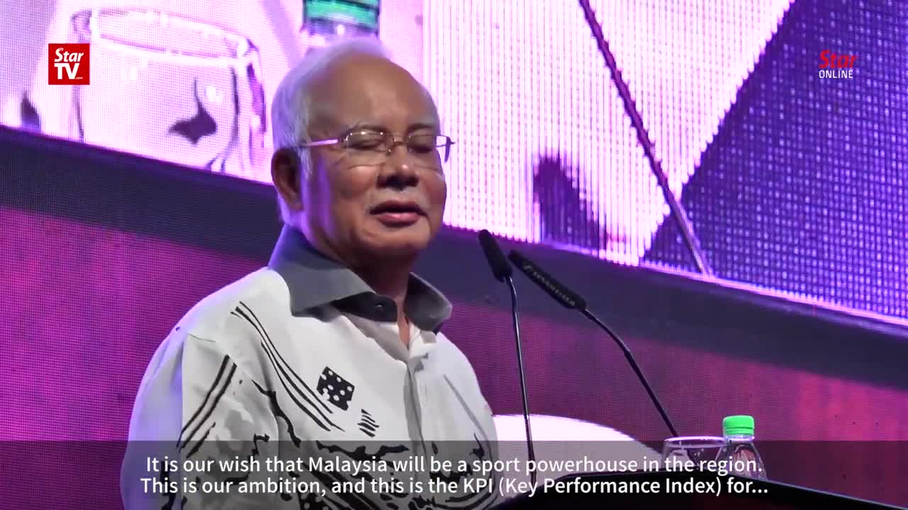 Najib wants Malaysia to become a sports powerhouse