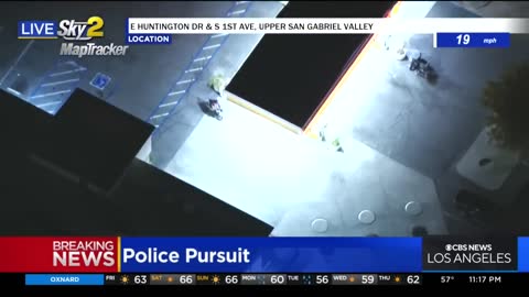 Another pursuit suspect stops for gas after losing police