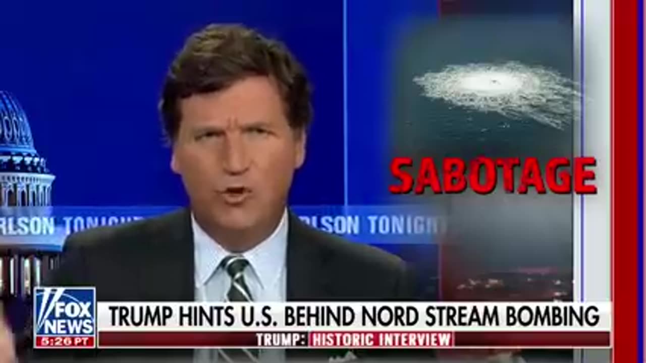 Tucker asks Trump who blew up the Nord Stream pipeline