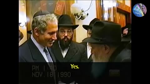 REBE DE LUBAVITCH Y BENYAMIN NETANYAHU - 1990