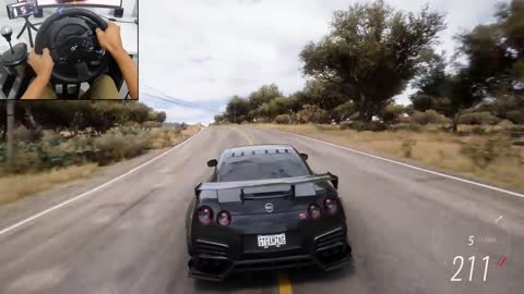 1000HP Nissan GTR NISMO | Forza Horizon 5 | Thrustmaster T300RS gameplay-15