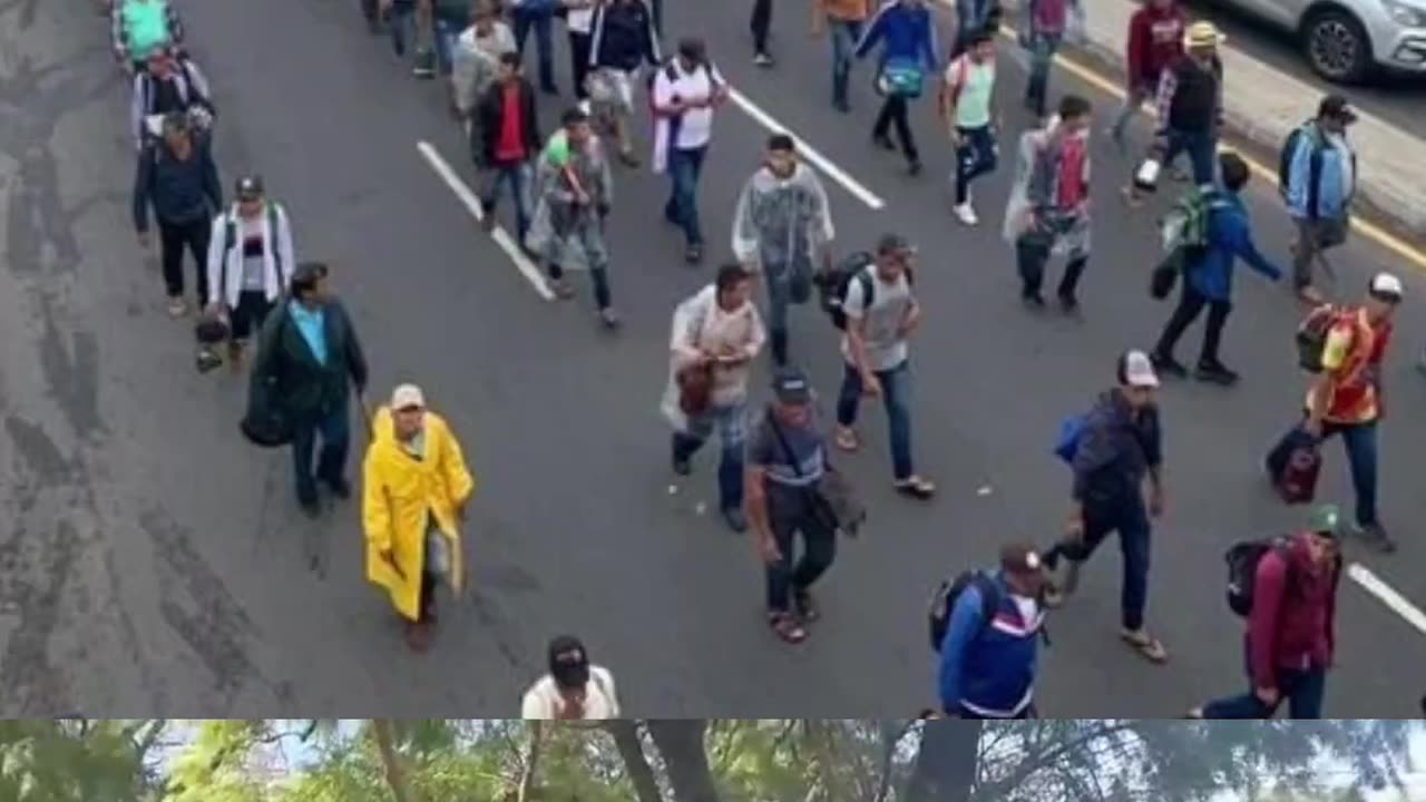 Llegan los primeros labriegos para la marcha campesina 🚌