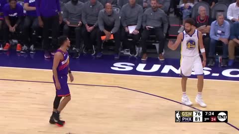 Devin Booker & Klay Thompson getting some Trash Talking