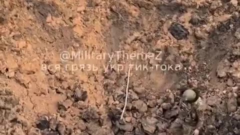 The AFU showed a crater after the arrival of a Russian FAB aerial bomb with a correction module.