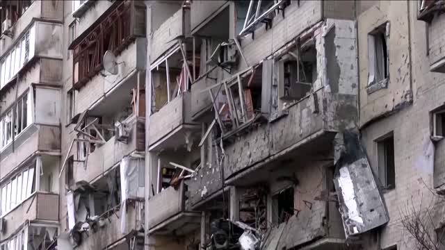 Residential building wrecked after Russian missile