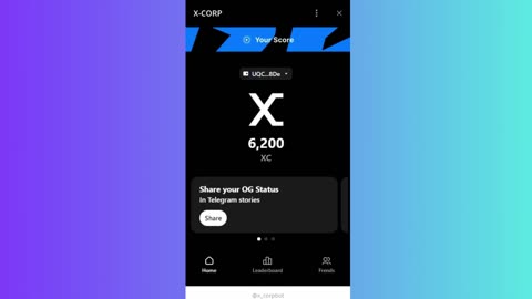 new mining mini app bot telegram x-corp