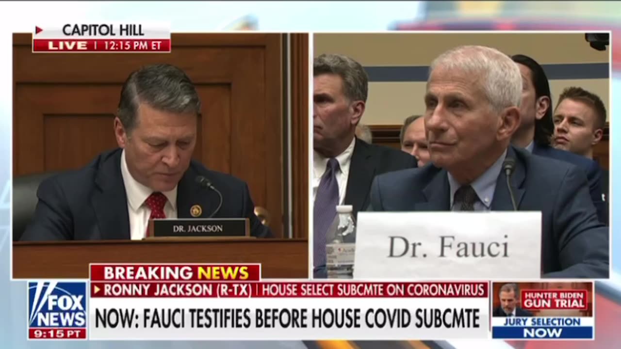 Rep Ronny Jackson questions Fauci about mandating people to get the vaccine.