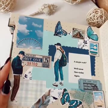 Journal with me 🛞 subscribe if you like #journal #scarbook #bulltjournal