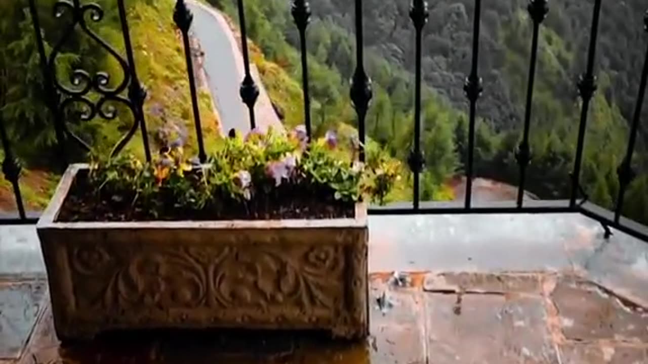 Eye catching view rooftop #viral #reels #bestvideo #rooftop #rain #hearttouching