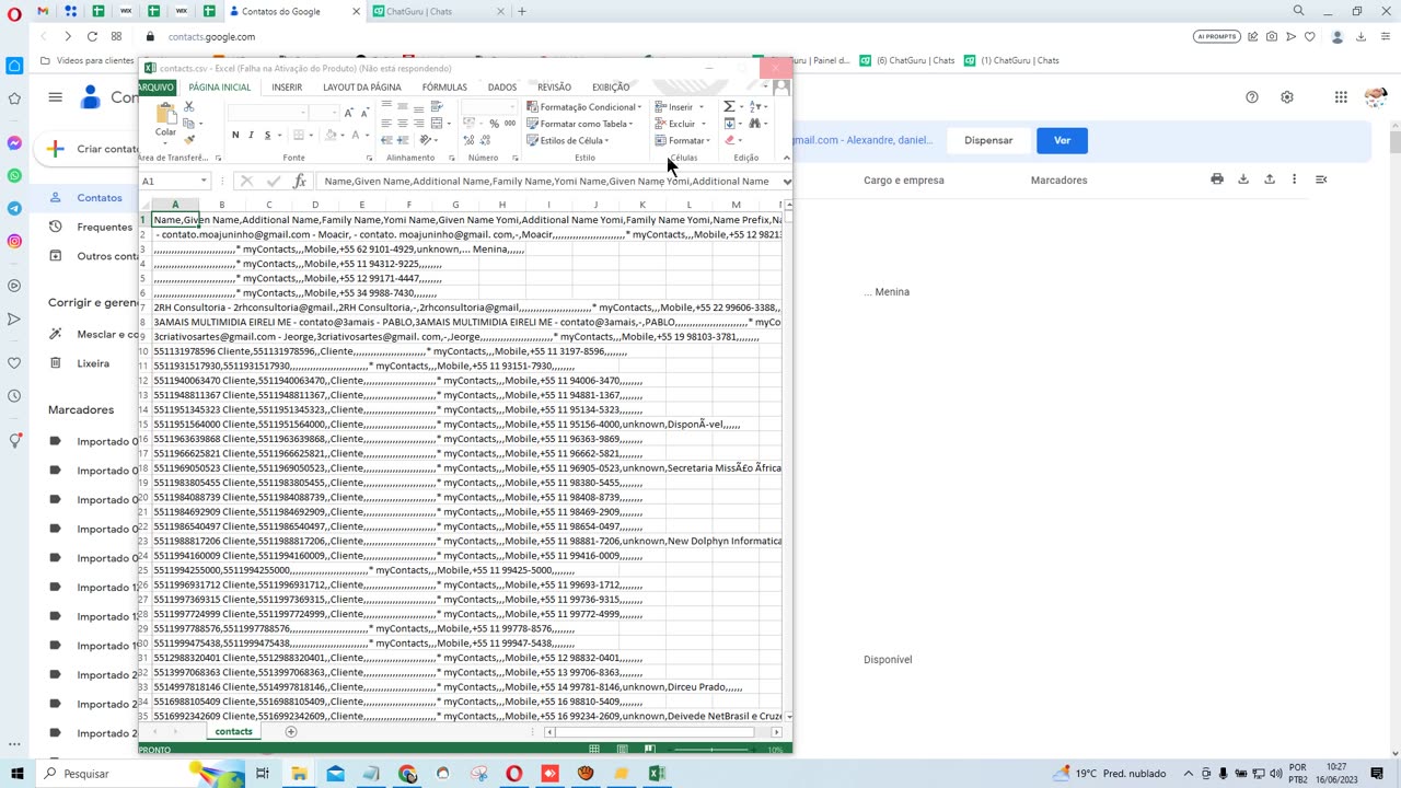 134 - Lista do Gmail para Bloco de Notas