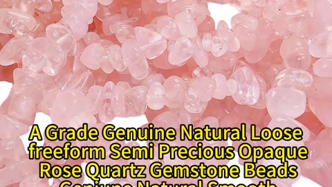 GN-20241220-05 A Grade Genuine Natural Loose freeform Semi Precious Opaque Rose Quartz Gemstone Bead