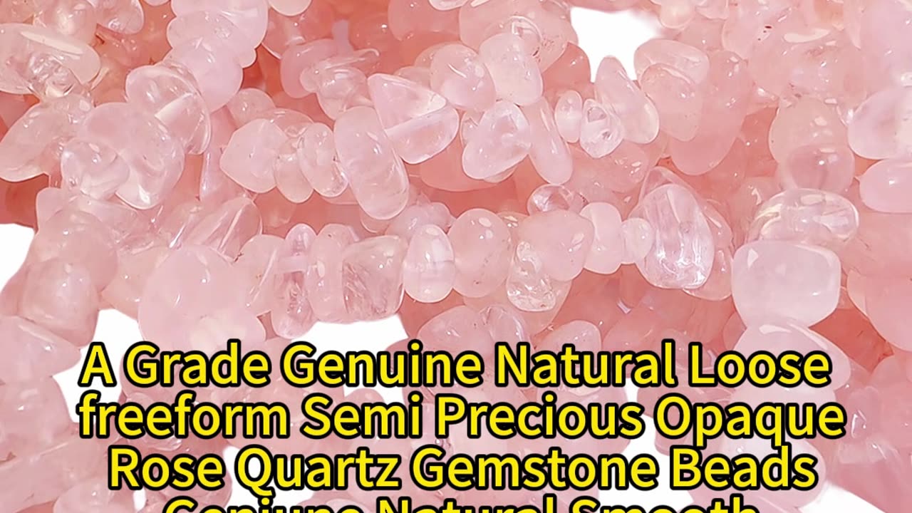 GN-20241220-05 A Grade Genuine Natural Loose freeform Semi Precious Opaque Rose Quartz Gemstone Bead