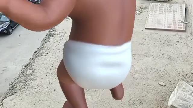 Giant baby dancing