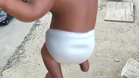 Giant baby dancing