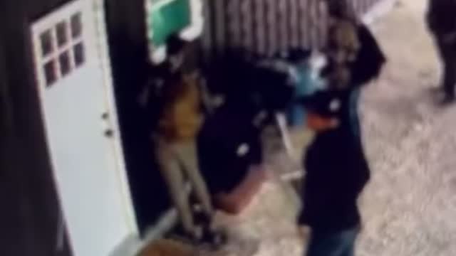 CCTV shows a group of illegal immigrants trying to break into a ranch house in Edwards County, TX