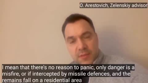 Zelensky Advisor Admits that Russia isn't Targeting Civilians