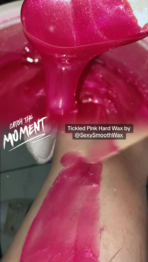 Skin Boss Cherokee Demonstrates Leg Waxing with Sexy Smooth Tickled Pink Hard Wax