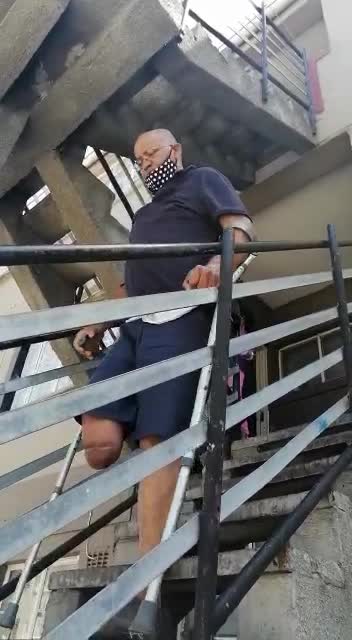 Disabled man and his wife gatvol of waiting for a ground-floor flat