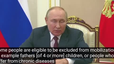 Putin on correcting mobilization mistakes