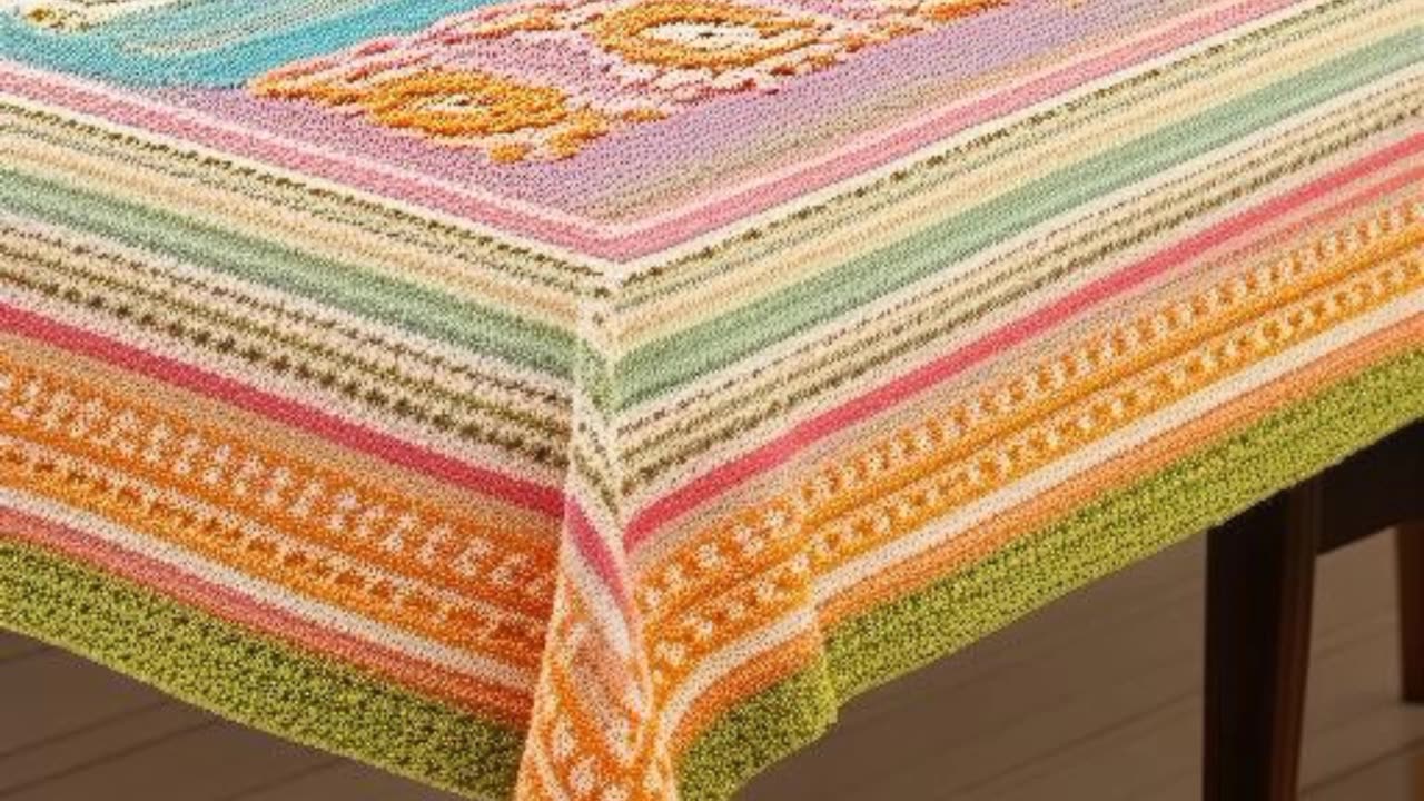 Crochet tablecloths and table runner design 😍😍😍