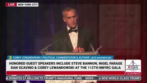 FULL SPEECH: Corey Lewandowski Speaks at NYYRC 112th Annual Gala - 12/15/24