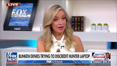 Blinken denies attempting to discredit Hunter's laptop. Watch as Kayleigh McEnany joins