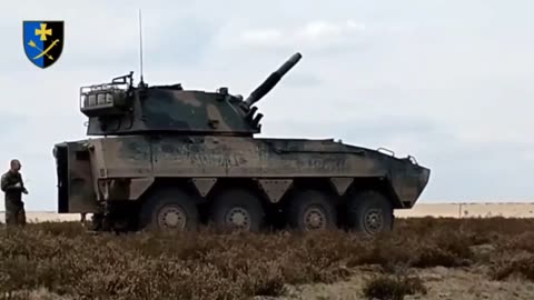 The first shots of the Polish M120 “Rak” self-propelled mortar in Ukraine 🇺🇦