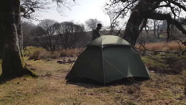 Test shot before filming. Riverside wildcamping