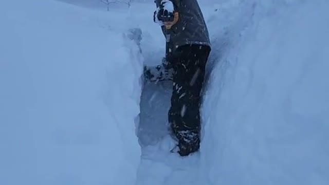 making my husband dig a tunnel to my neighbor so we can drink together while we're snowed in