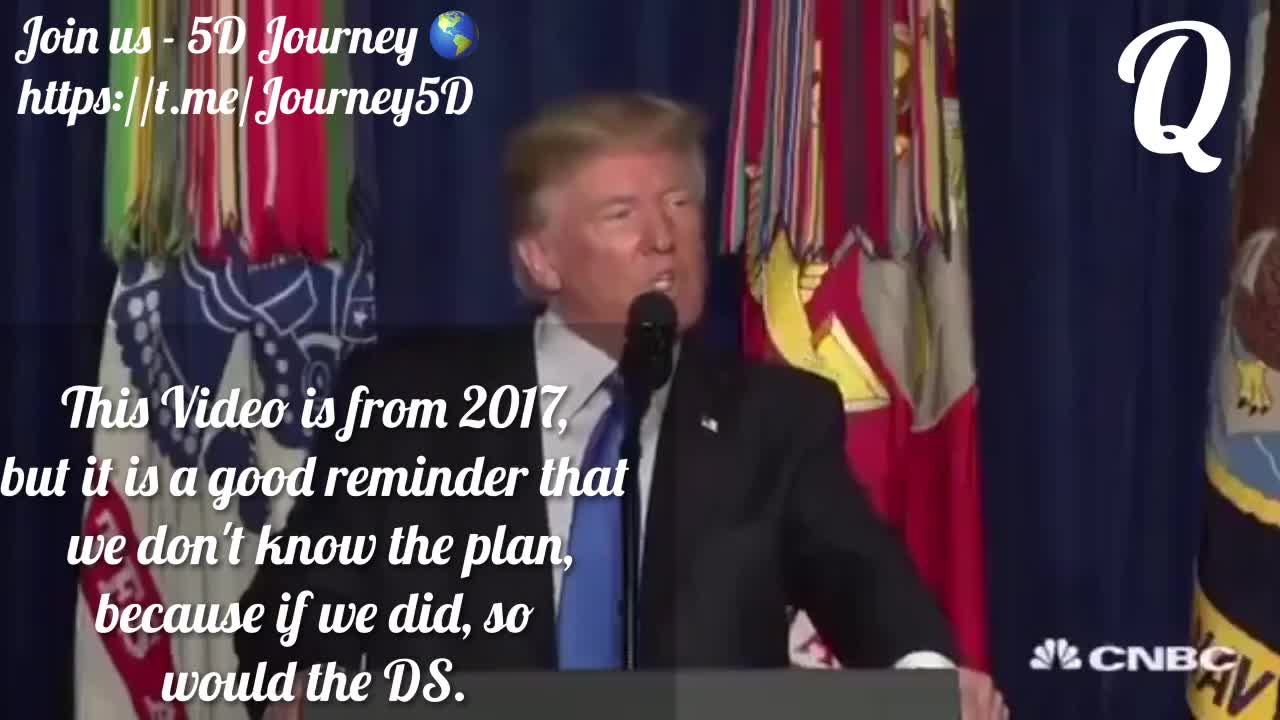 This Video is from 2017, but it is a good reminder that we don't know the plan