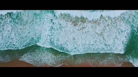 Aerial photography of sea spray