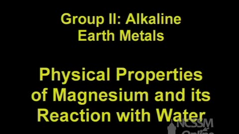 Reaction of Magnesium and Water