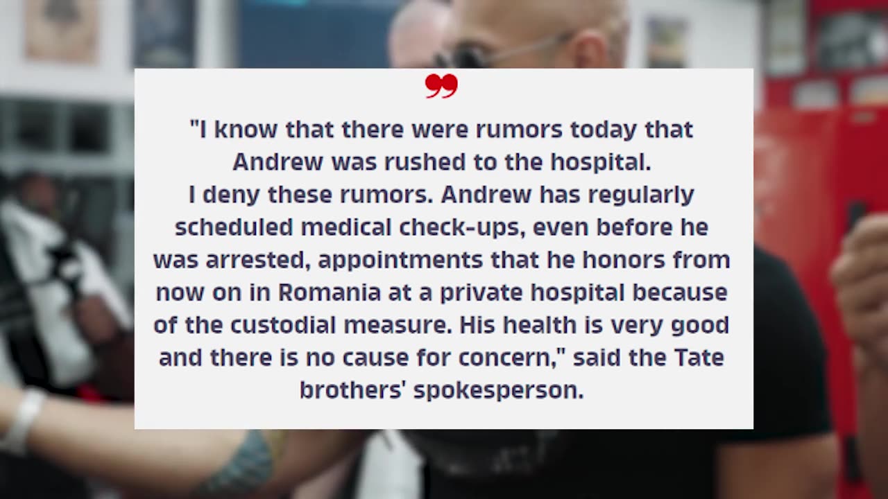 Andrew Tate IMPORTANT Hospital Update (Good News)