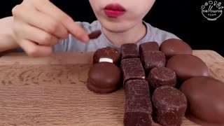 ASMR MUKBANG｜CHOCOLATE MARSHMALLOW, ICE CREAM EATING SOUNDS