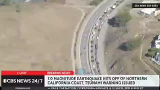 Residents are being evacuated from the coastal areas of California and Oregon due to a tsunami alert