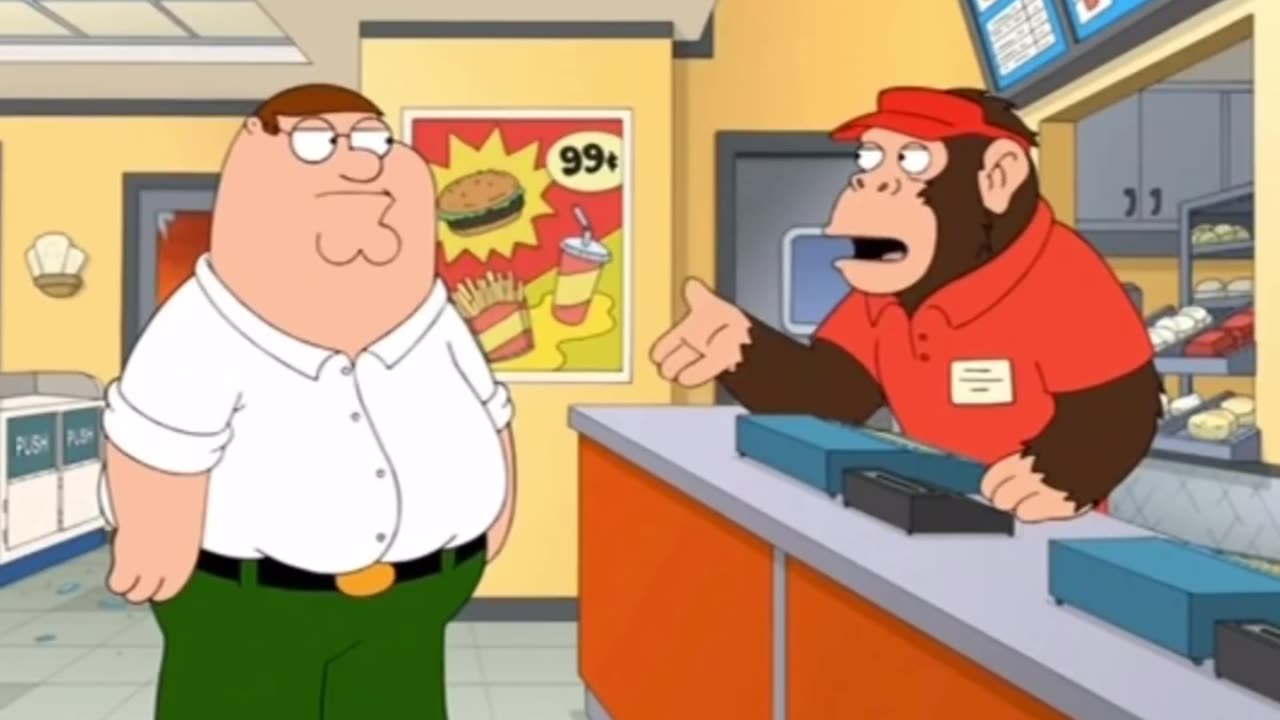 Family Guy - WW3 happens whilst Peter orders food