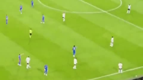 One bored fan made a paper airplane during a UEFA Nations League match in a stadium in Germany.