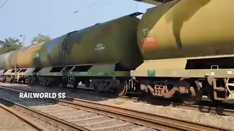 DEPARTED OILED TANKER FREIGHT TRAIN 🚂 #train #railway #viral #newvideo