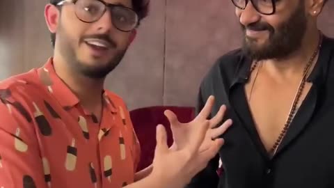 @CarryMinati with Ajay Devgan for Runway 34 promotion | Mayday | Ajey Nagar movie