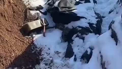 Clearing Russians Recently Abandoned Trenches