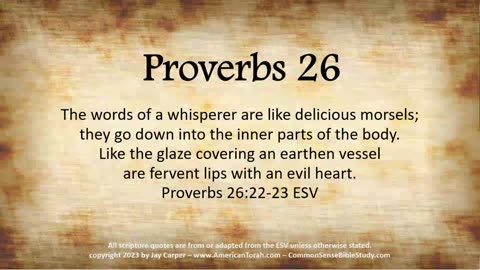 The Words of Whispers and Sycophants in Proverbs 26:22-23