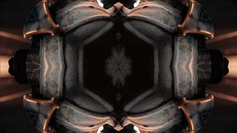 Kaleidoscope shot of dark textures