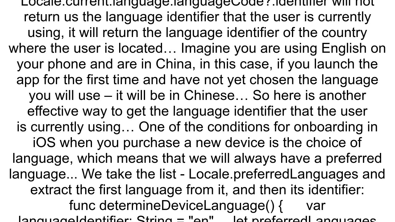 How to get iOS device system language