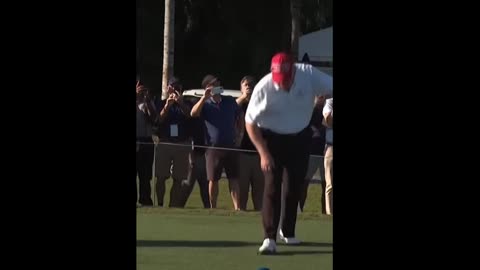 Trump plays golf