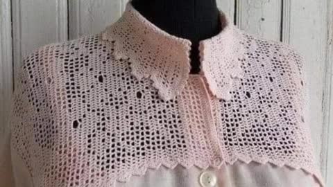 With handmade crochet lace you can do the most beautiful top or blouse