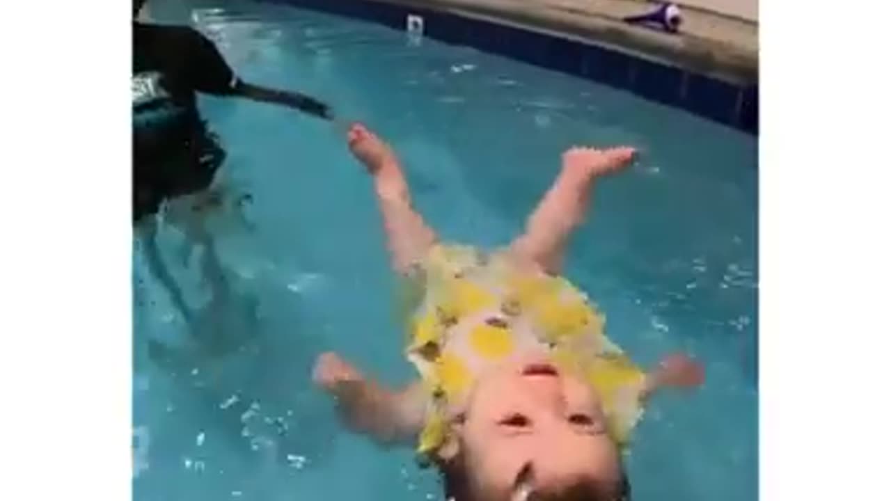 Baby swimming training